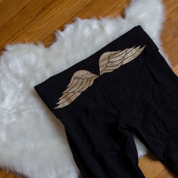 Victoria's Secret Pants - Victoria's Secret Gold Wing Leggings